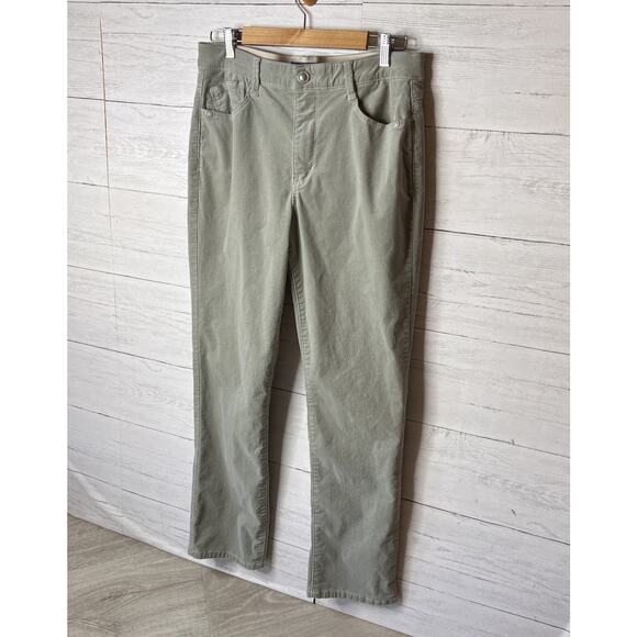 Democracy Pants Womens Size 14 Light Sage Green Corduroy Ab Solution Fall Wear - Picture 4 of 15